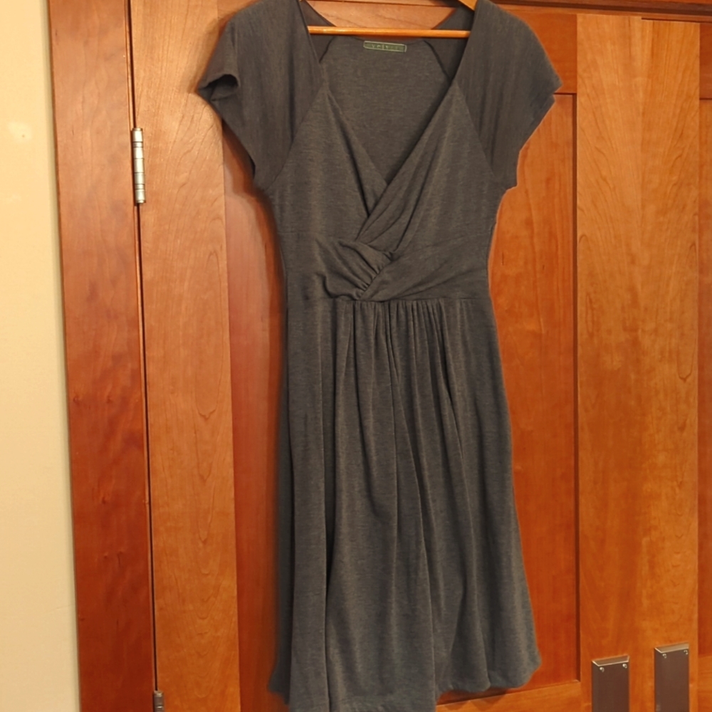 Dress size M, stretchy  medium weight rayon/spandex.